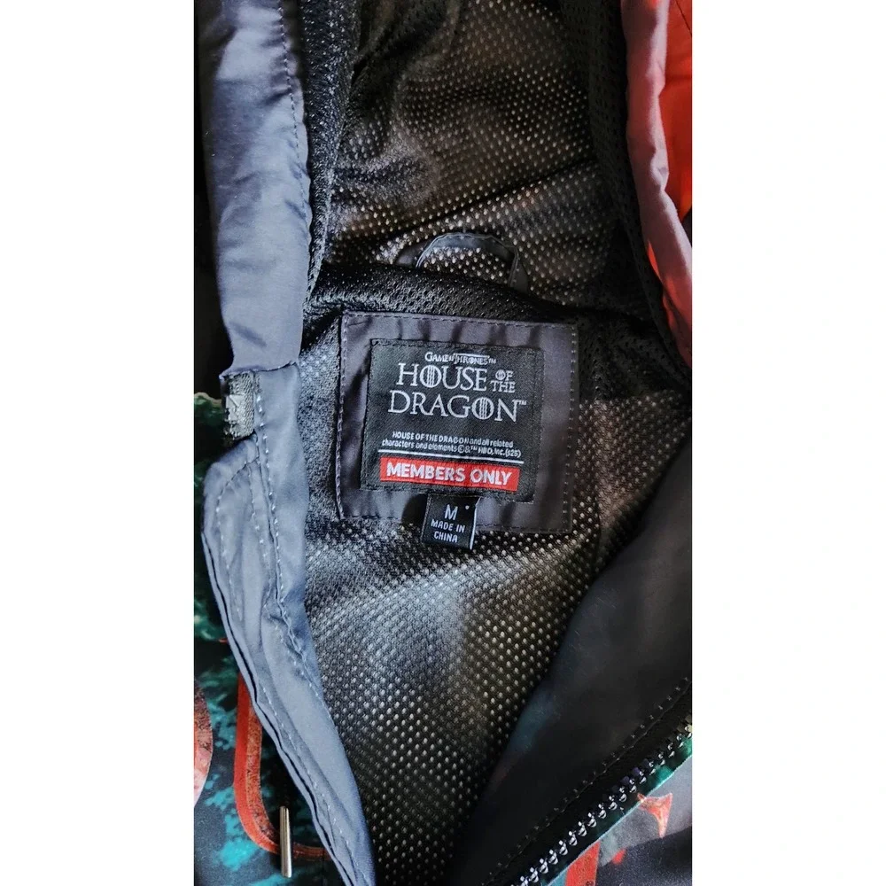 HBO Game of Thrones House of the Dragon Windbreaker Jacket Men Size Medium